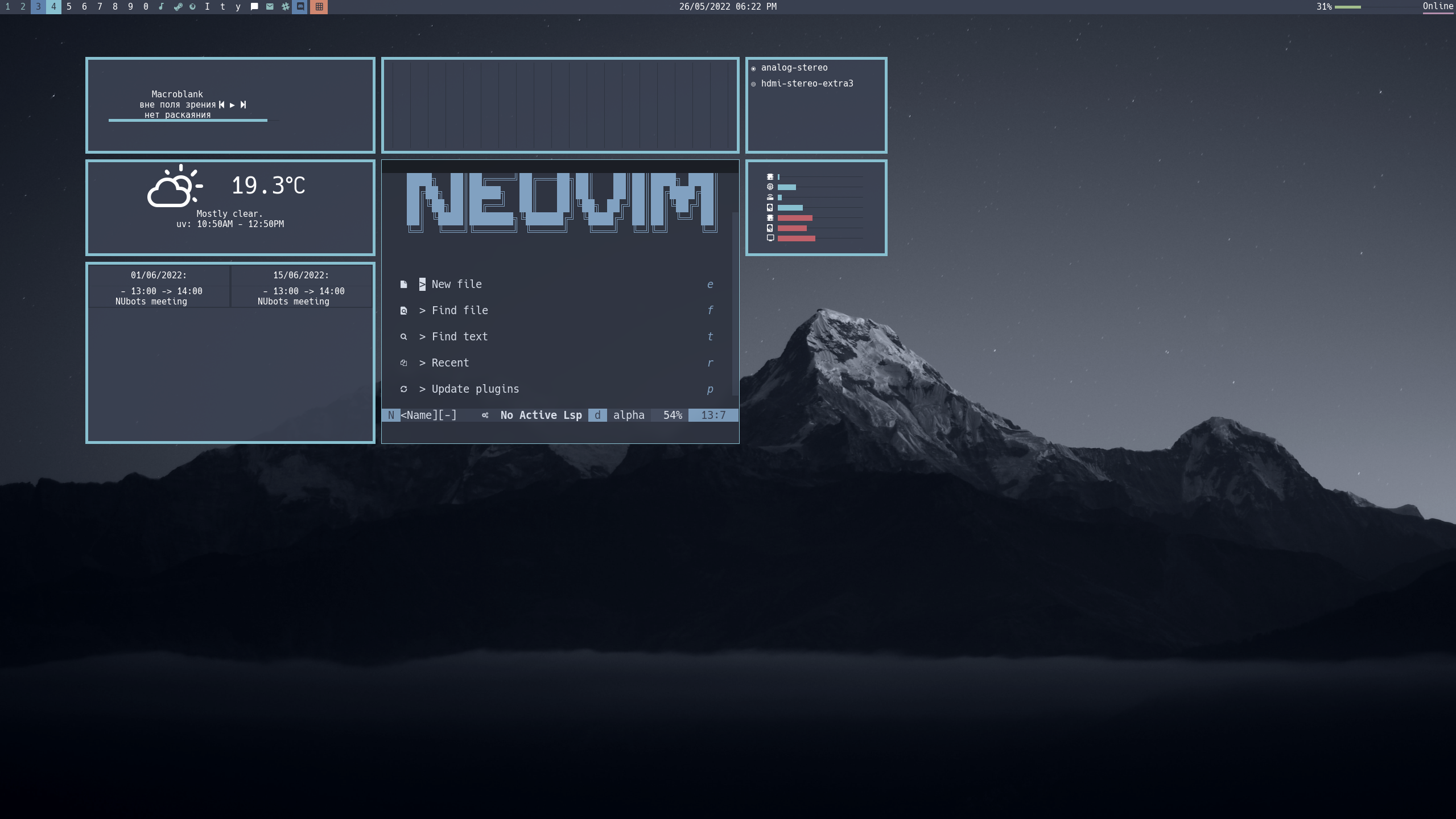 Eww dashboard broken